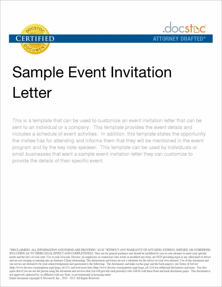 Formal Event Invitation Template