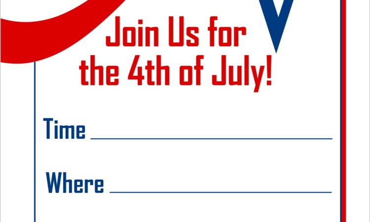 Fourth Of July Invitation Template