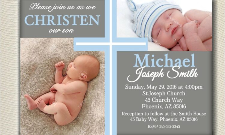 Free Baby Boy Baptism Invitations