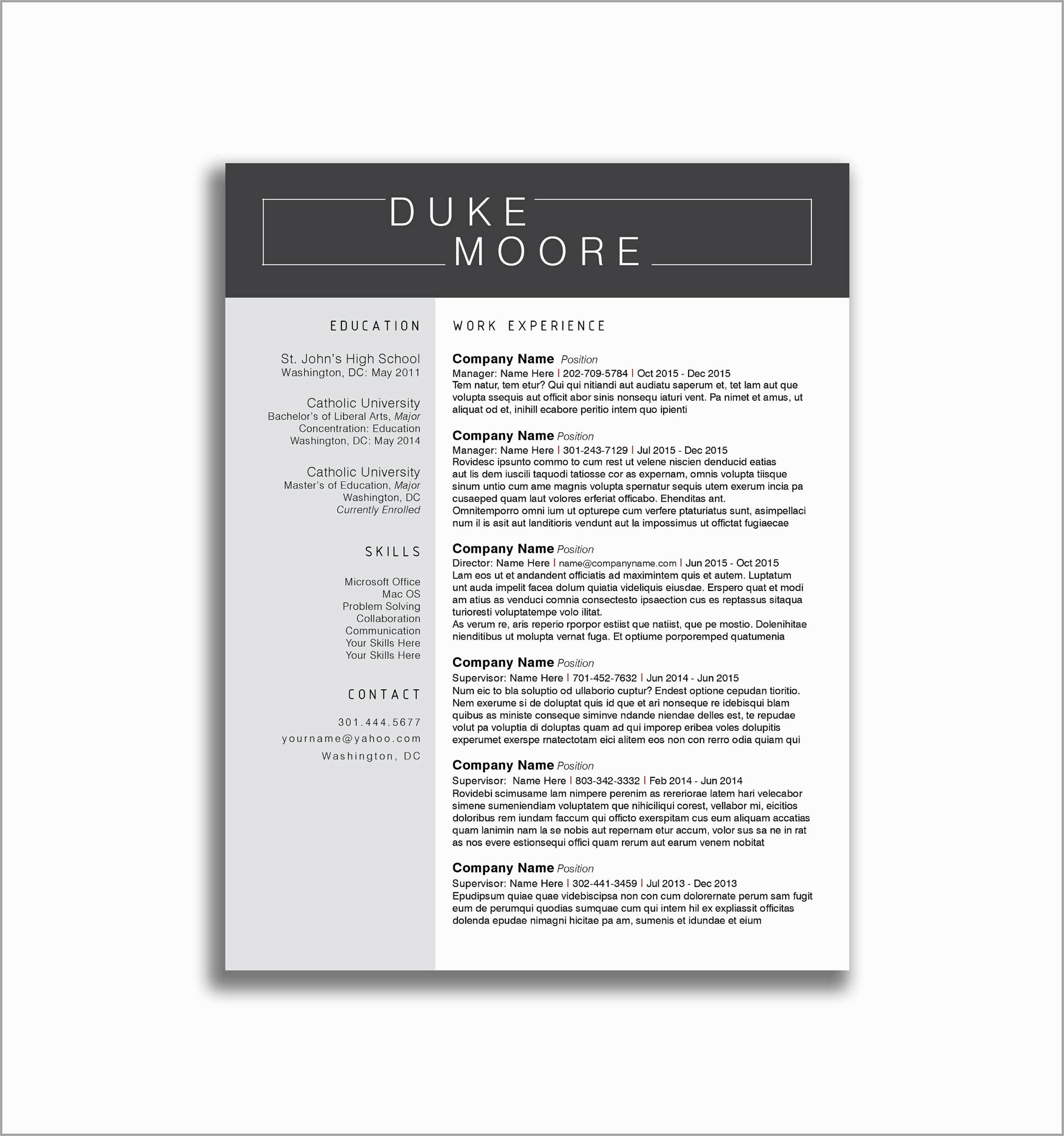 Free Basic Resume Builder