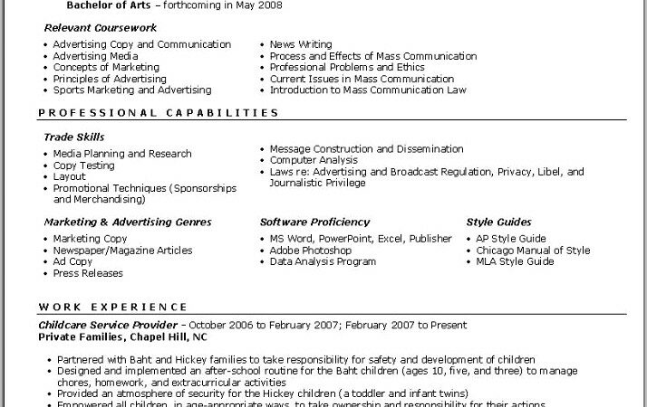 Free Core Functional Format Resume