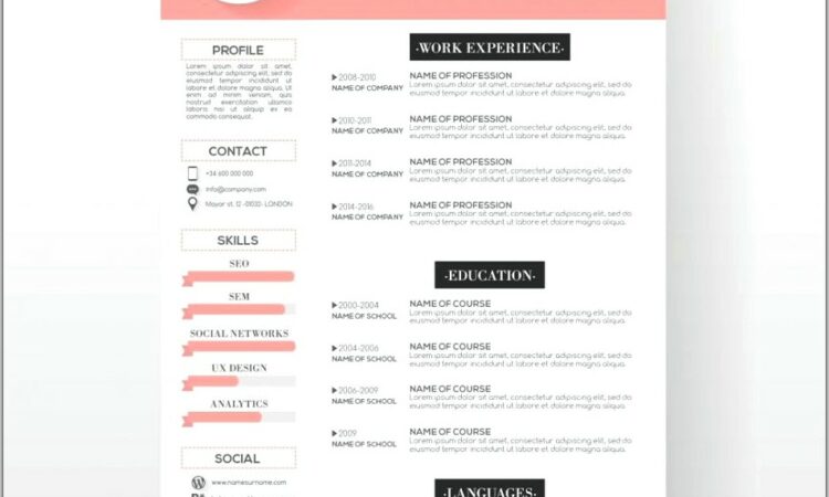 Free Creative Resume Templates Download Pdf