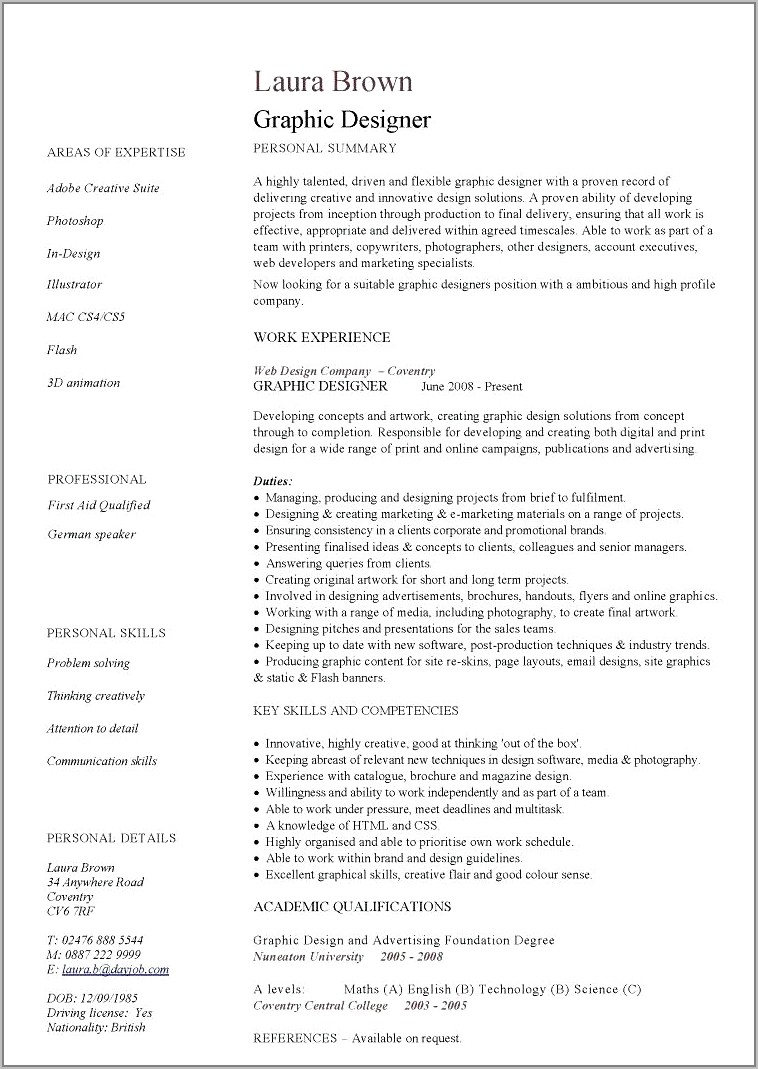 Free Creative Resume Templates For Mac Pages