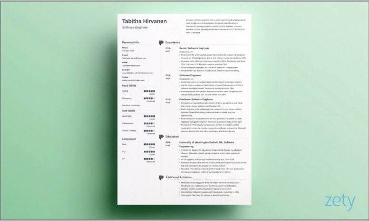 Free Creative Resume Templates Word Doc