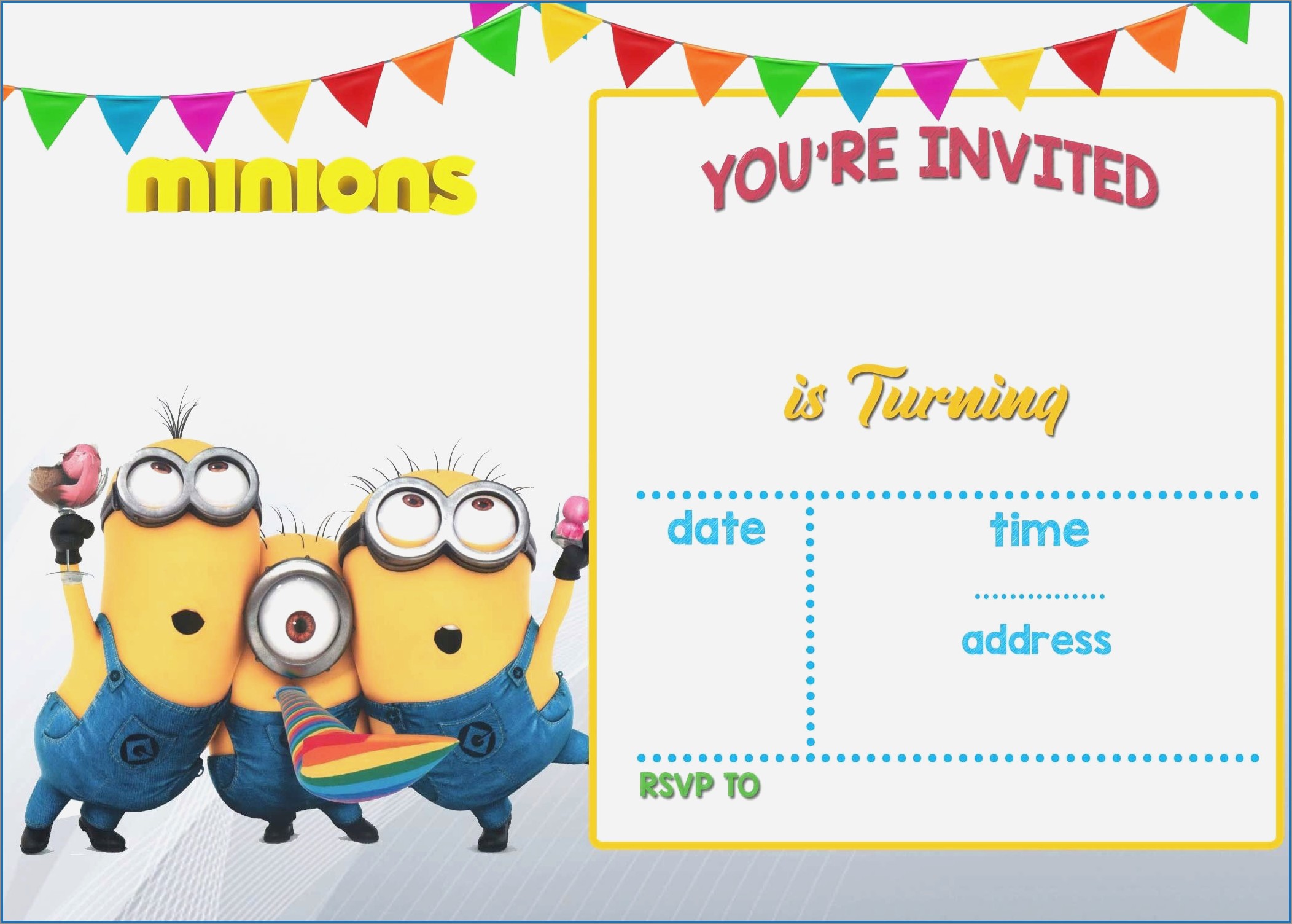 Free Customizable Minion Invitations
