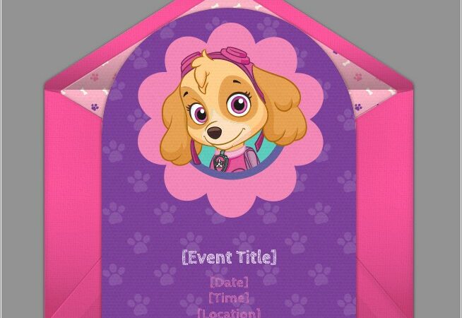 Free Customizable Paw Patrol Invitations Online