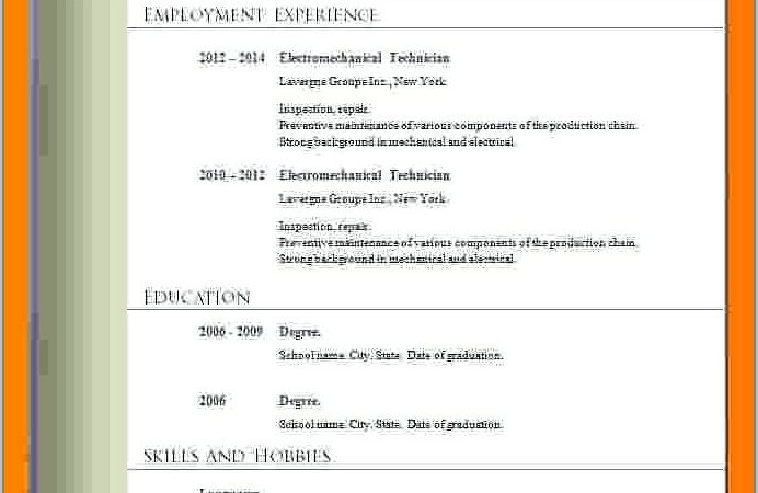 Free Download Cv Sample Pdf