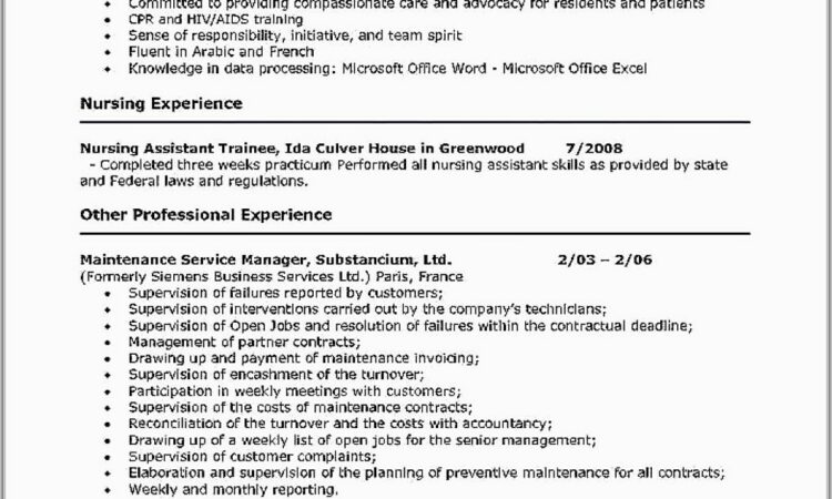 Free Download Resume Format For Nurses