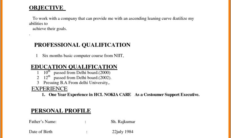 Free Download Resume Samples Pdf