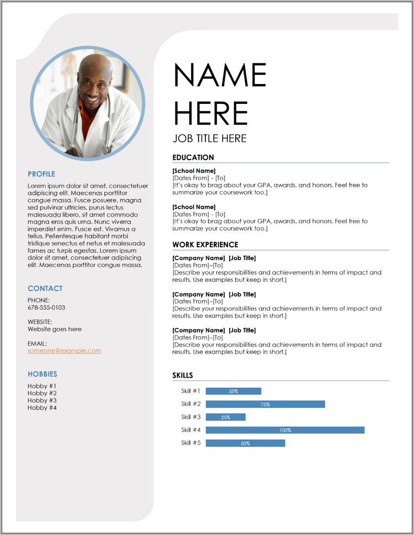 Free Download Resume Templates In Word
