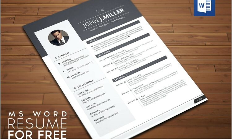 Free Downloadable Cv Templates Microsoft Word