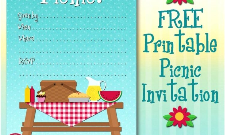 Free Downloadable Picnic Invitation Template