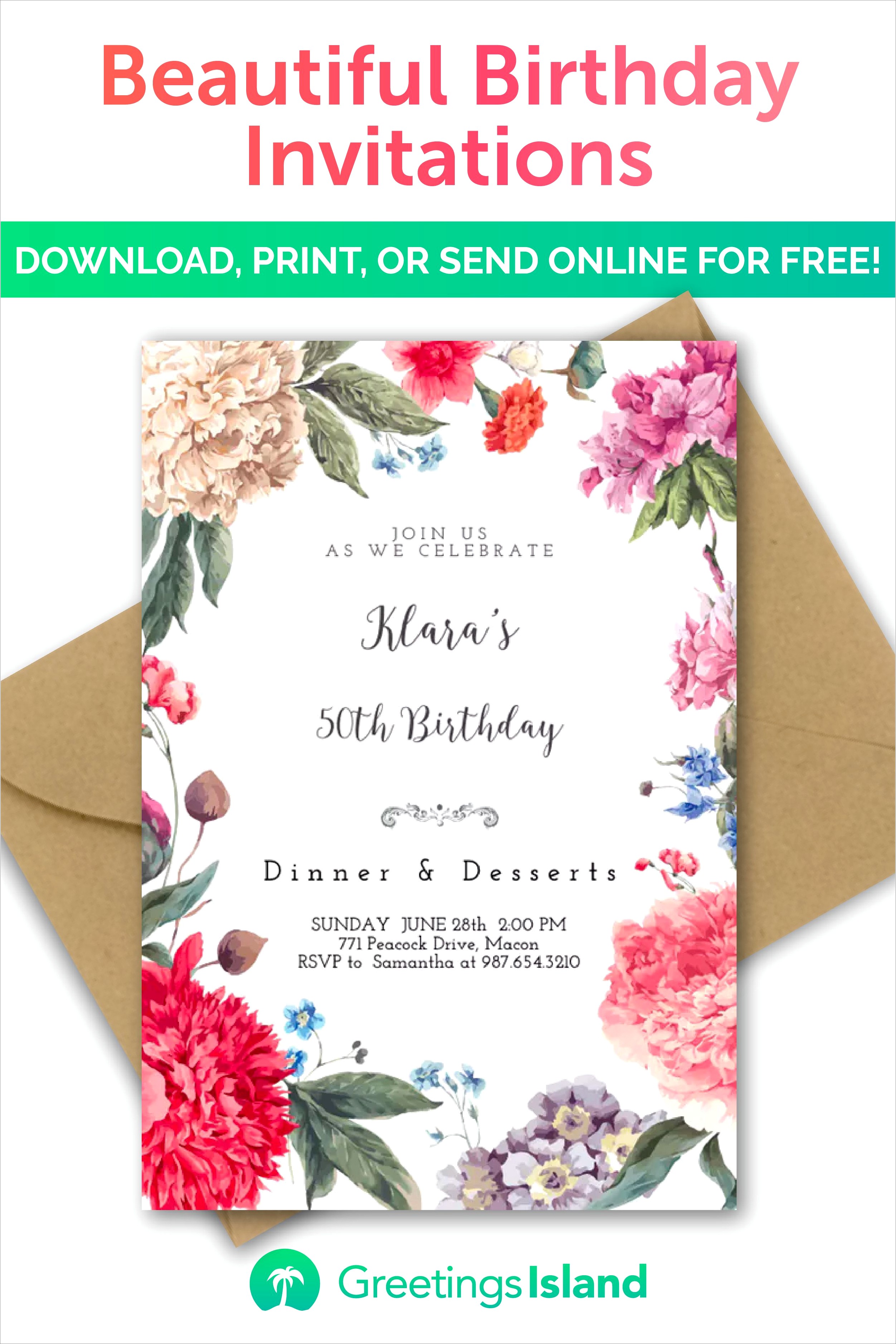 Free Editable 40th Birthday Invitation Templates