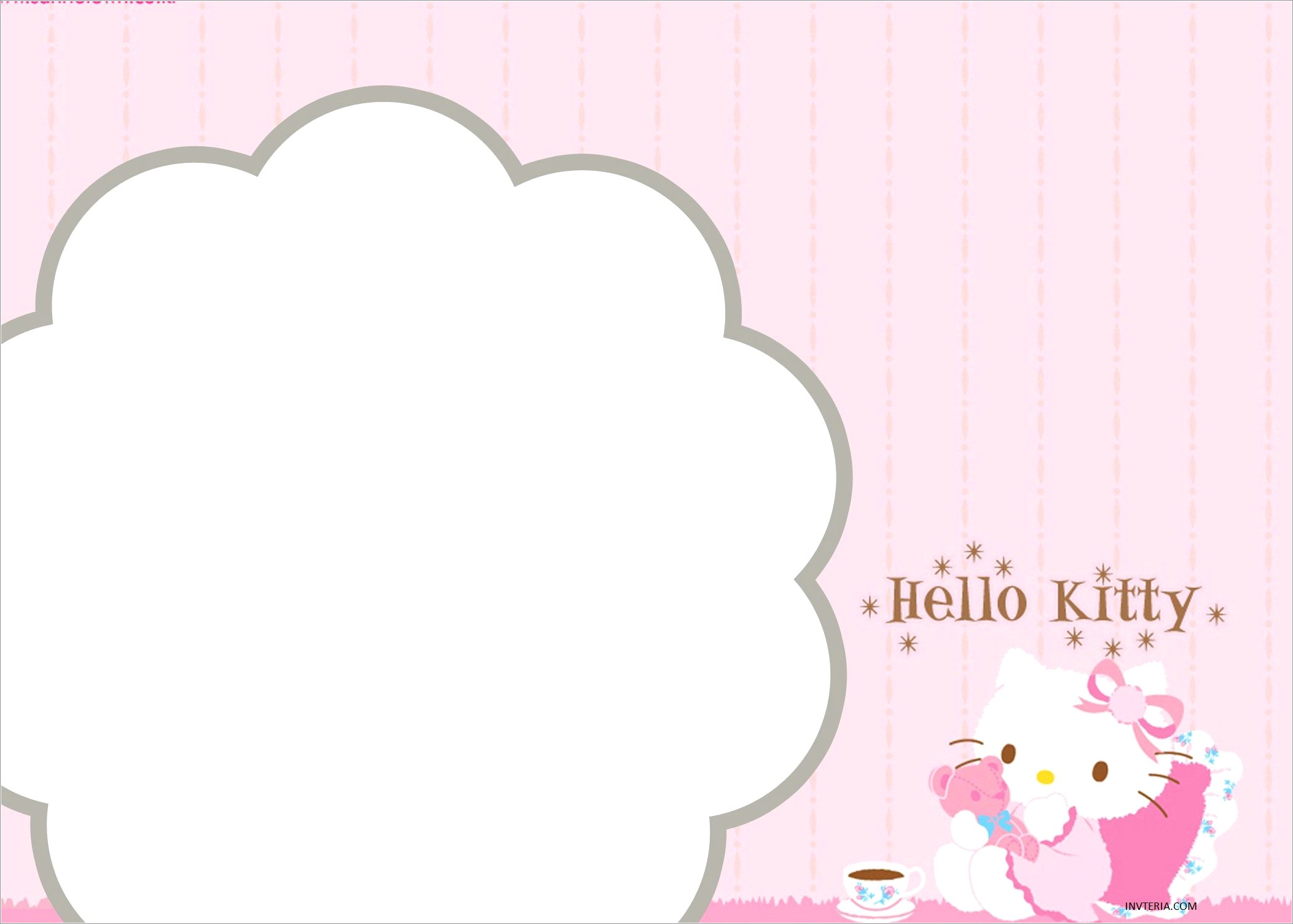 Free Editable Hello Kitty Invitations