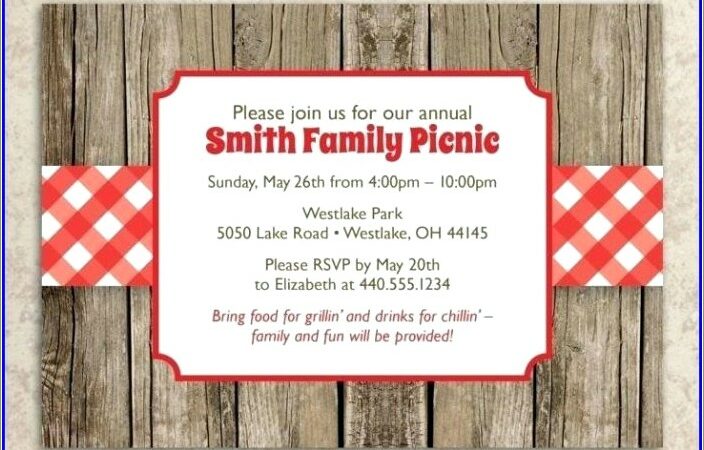 Free Editable Picnic Invitation Template