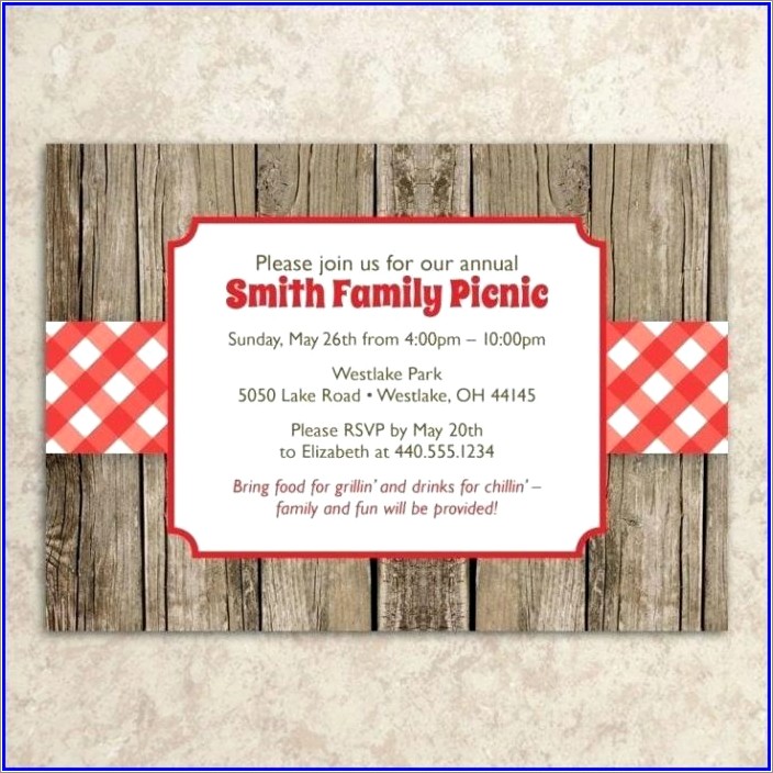 Free Editable Picnic Invitation Template