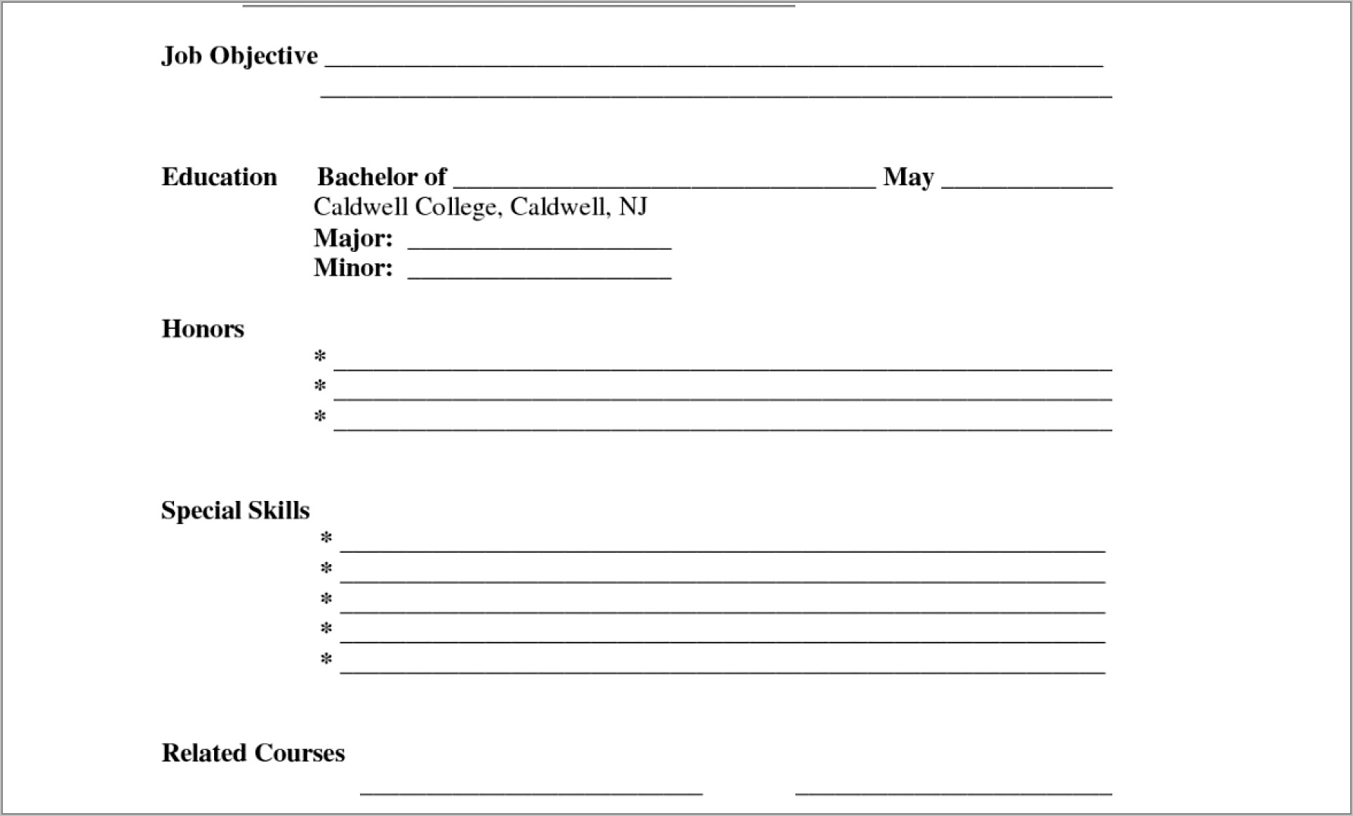 Free Editable Resume Template Pdf