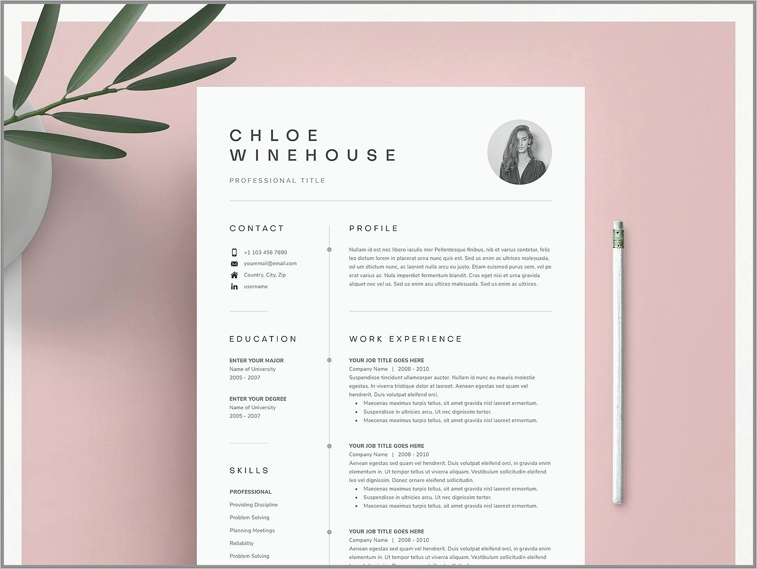 Free Editable Resume Templates For Word