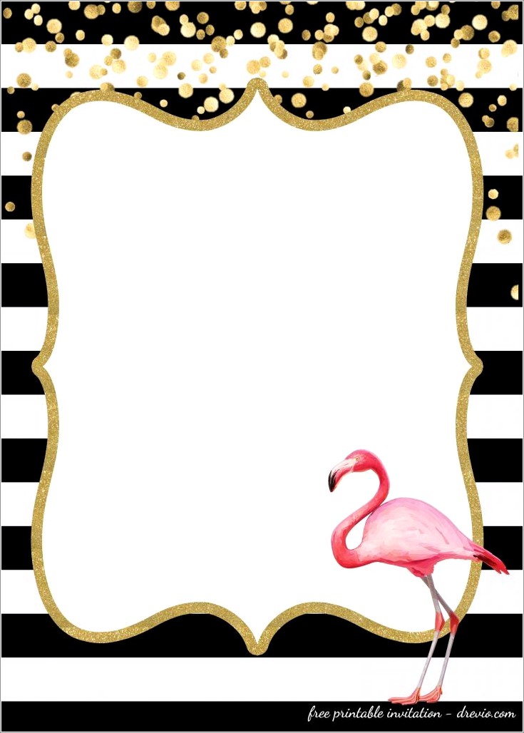 Free Flamingo Invitation Templates