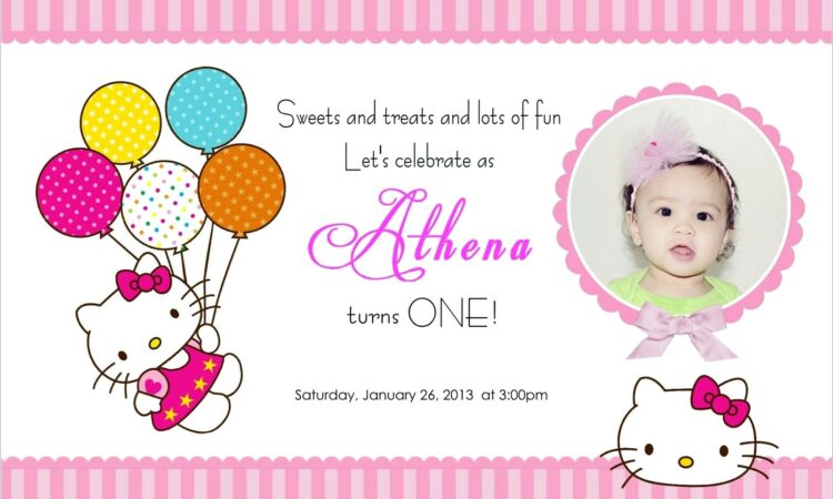 Free Hello Kitty Birthday Invitations Editable