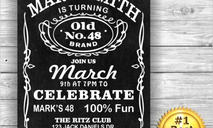 Free Jack Daniels Birthday Invitations