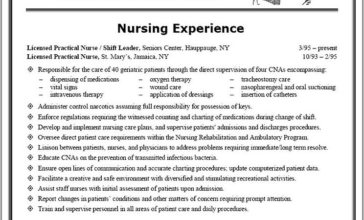 Free Lpn Nursing Resume Templates