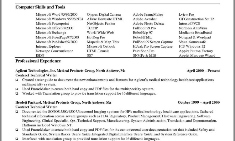 Free Medical Resume Templates Microsoft Word