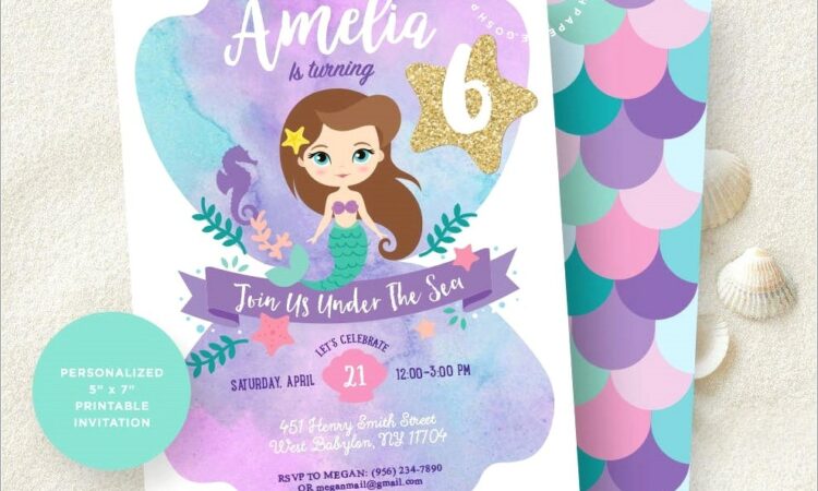 Free Mermaid Invitation Template Download