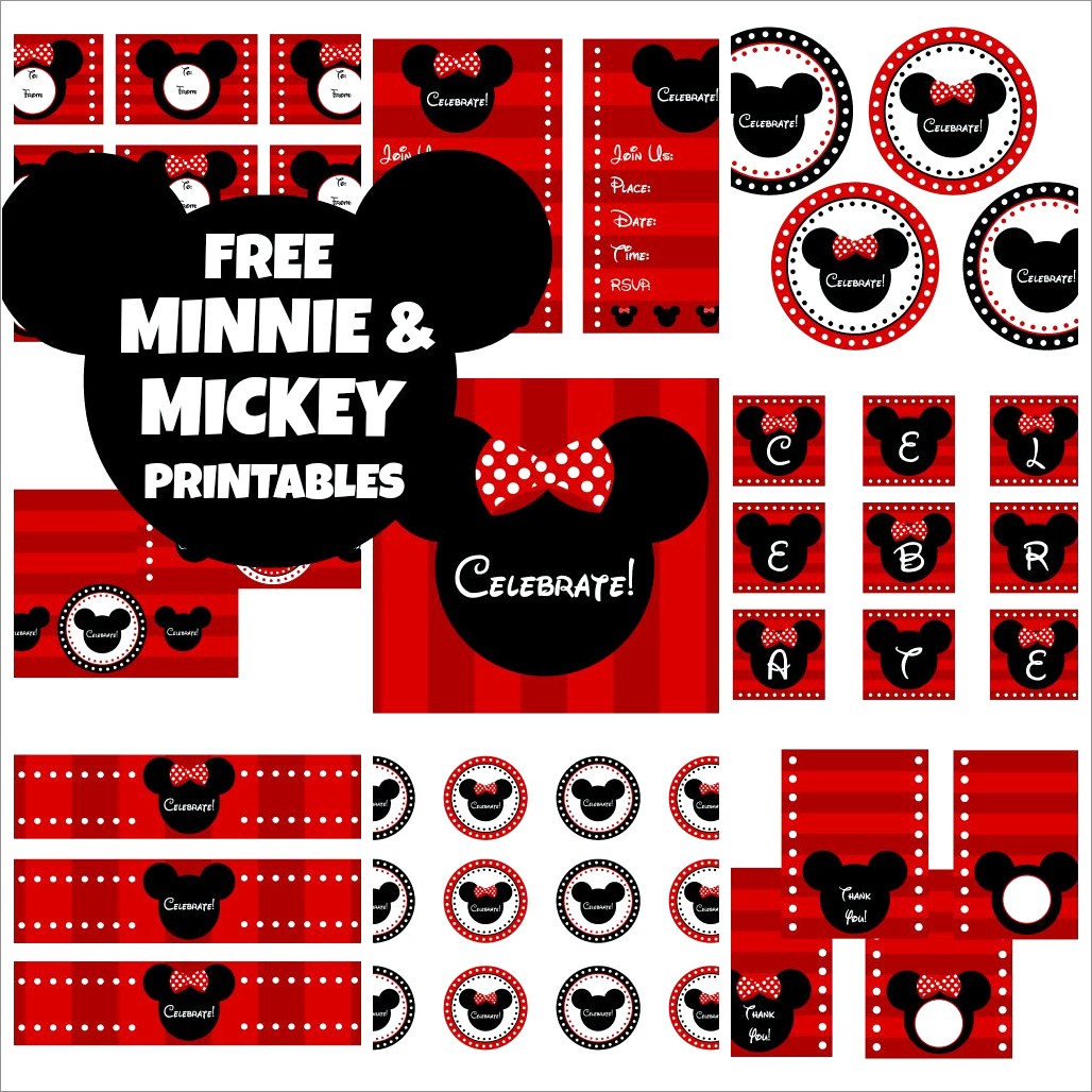 Free Mickey And Minnie Birthday Invitations