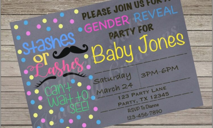 Free Mickey And Minnie Gender Reveal Invitations