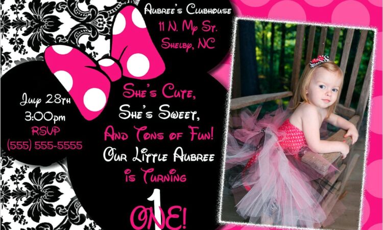 Free Minnie Mouse Invitations Personalized