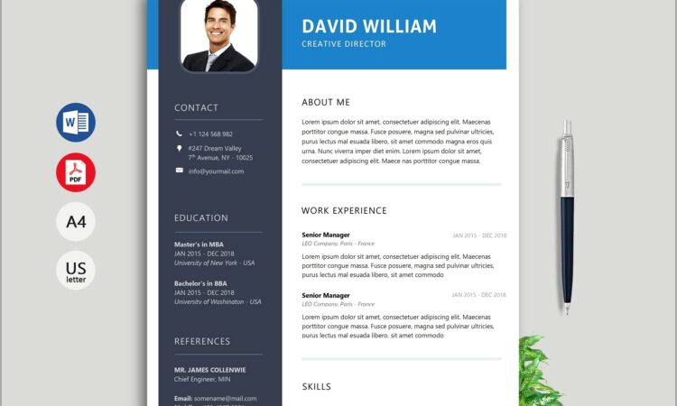 Free Modern Resume Template Australia