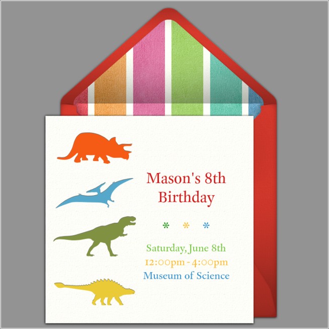 Free Online Dinosaur Invitations