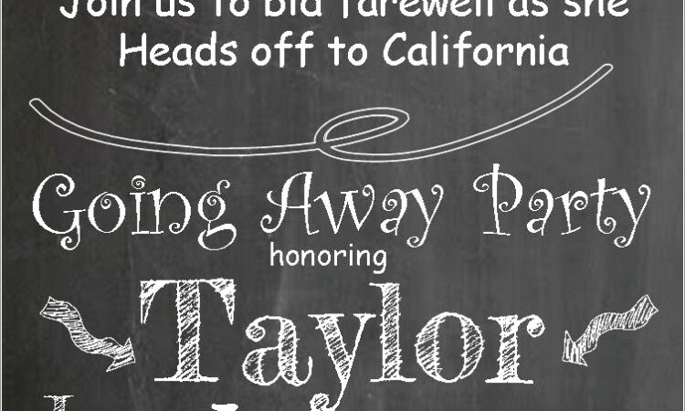 Free Online Farewell Invitations