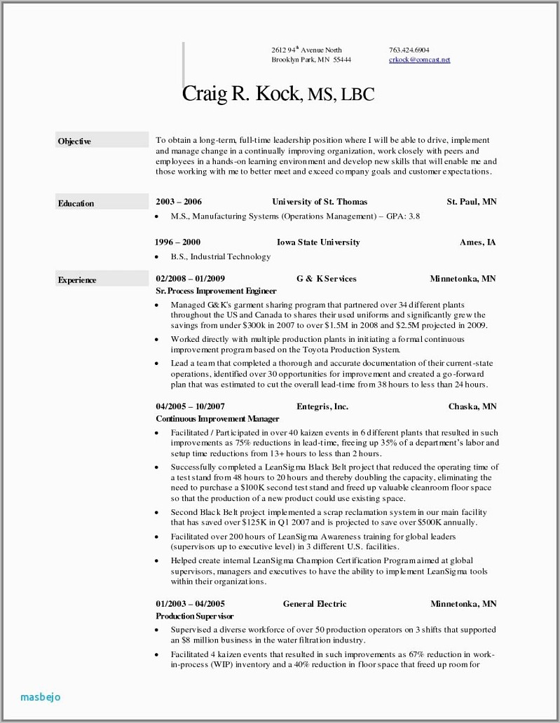 Free Operations Manager Resume Samples