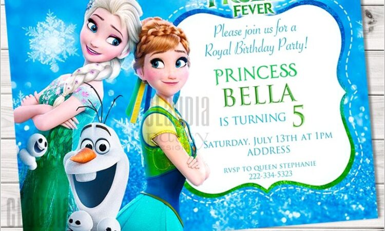 Free Personalized Frozen Invitations