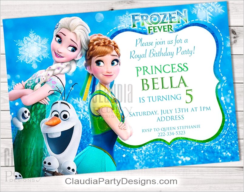 Free Personalized Frozen Invitations
