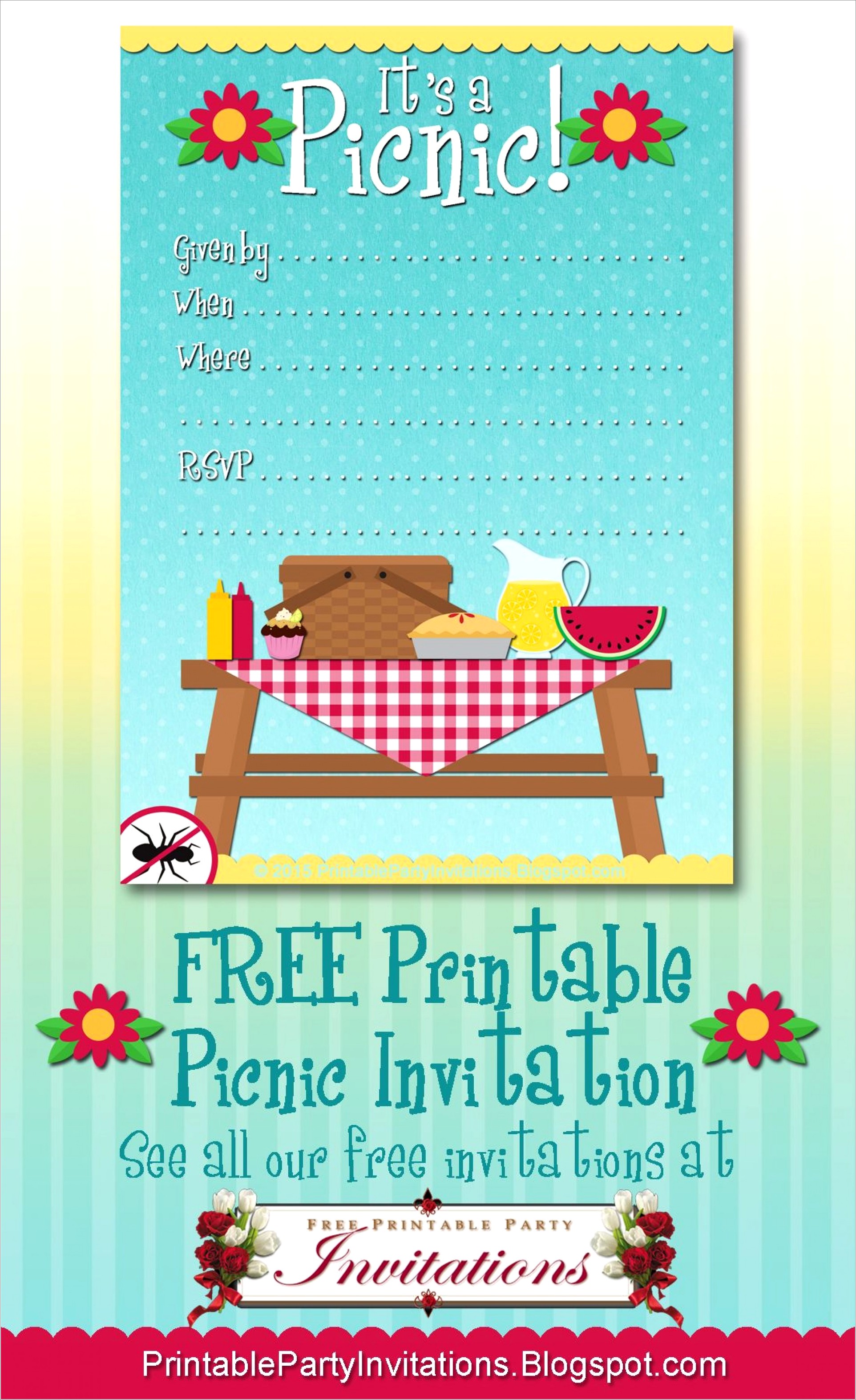 Free Picnic Invitation Template Word