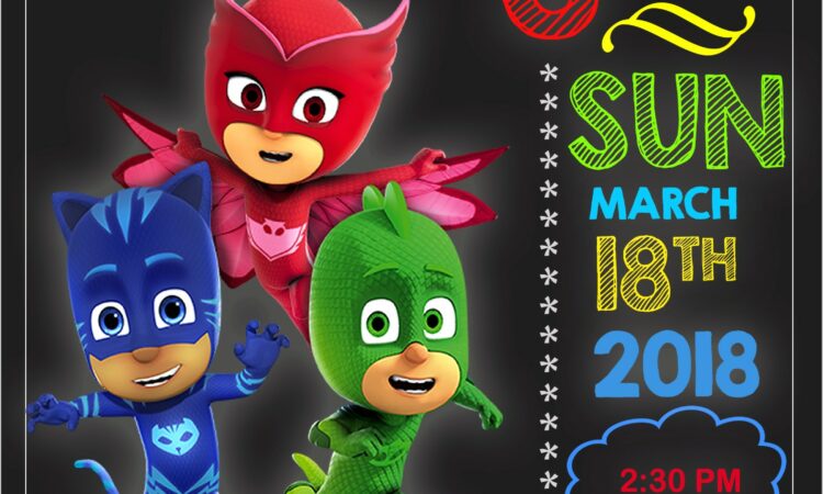 Free Pj Mask Invitations Online