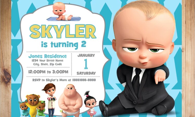 Free Printable Boss Baby Invitations