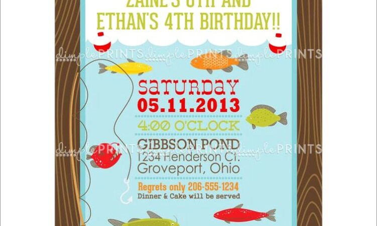 Free Printable Fishing Birthday Invitations