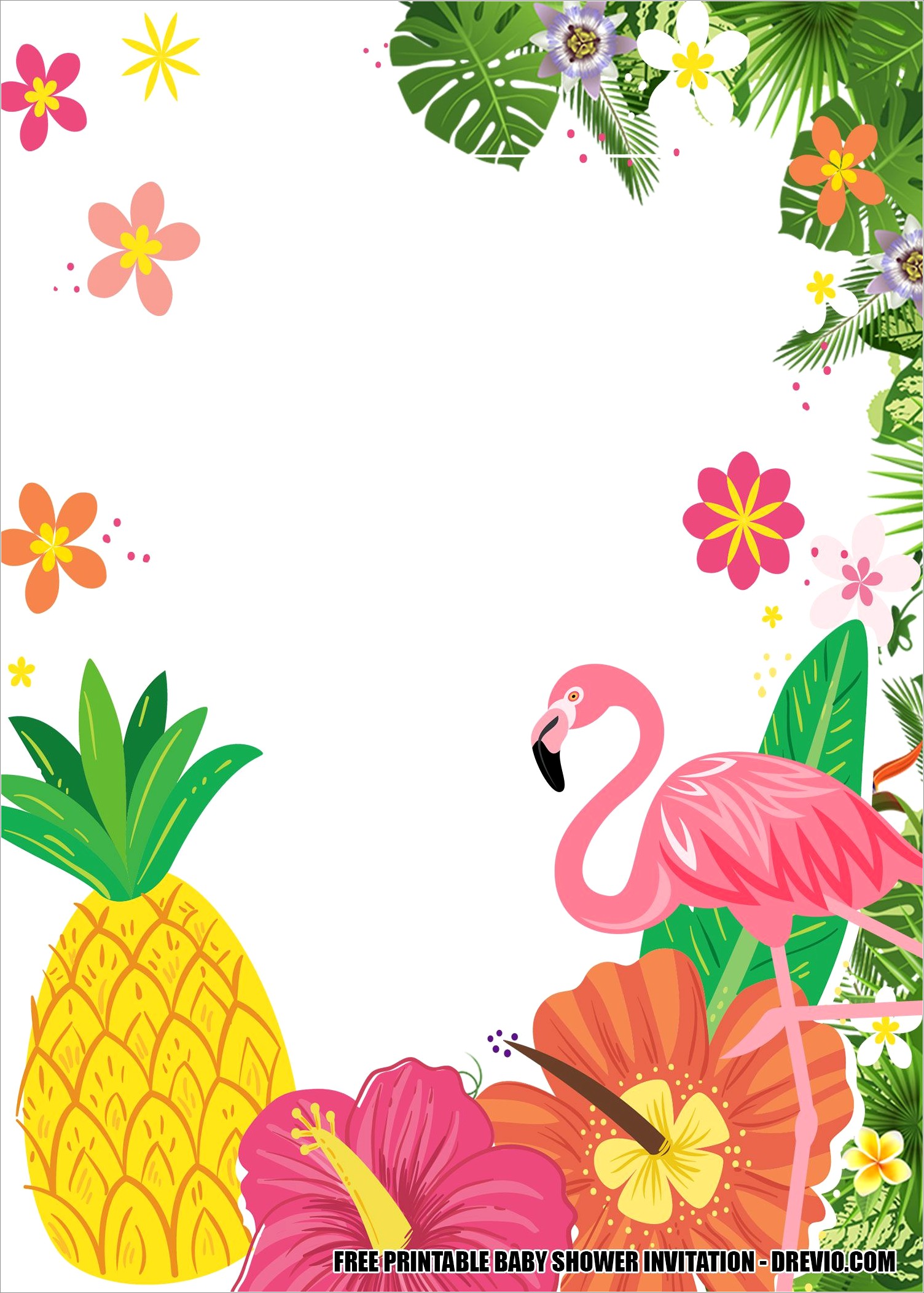 Free Printable Flamingo Birthday Invitations
