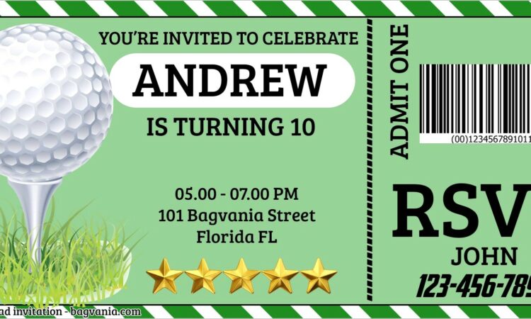 Free Printable Golf Birthday Invitations