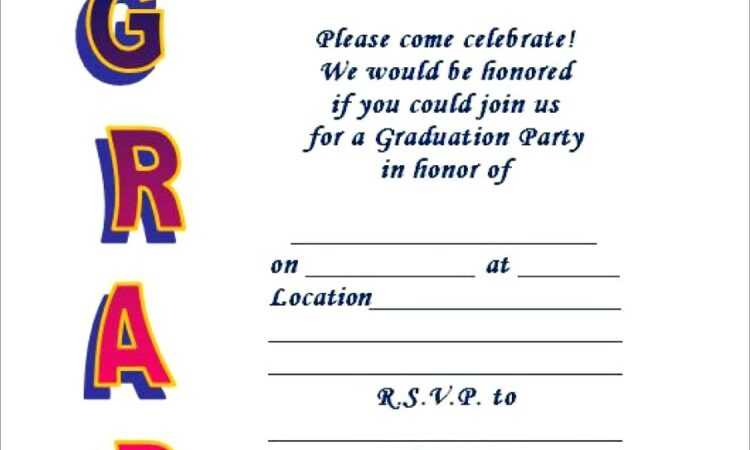 Free Printable Graduation Invitation Templates