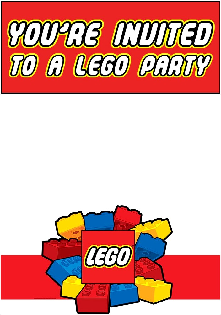 Free Printable Lego Invitation Templates