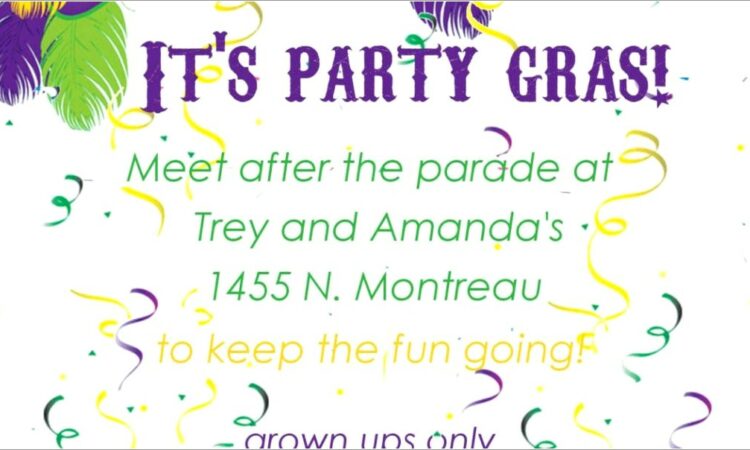 Free Printable Mardi Gras Invitation Template