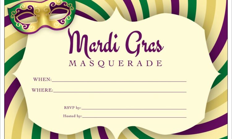 Free Printable Mardi Gras Invitations