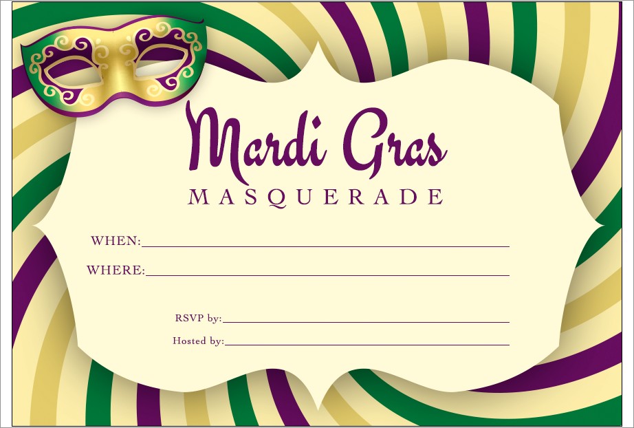 Free Printable Mardi Gras Invitations