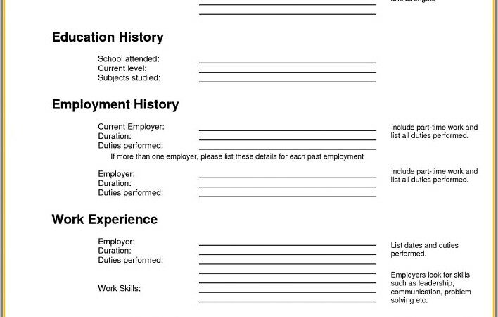 Free Printable Online Resume Creator