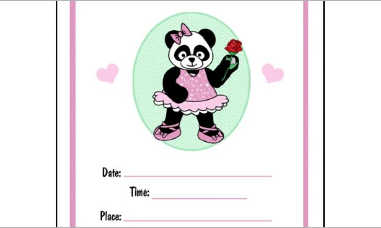 Free Printable Panda Birthday Invitations